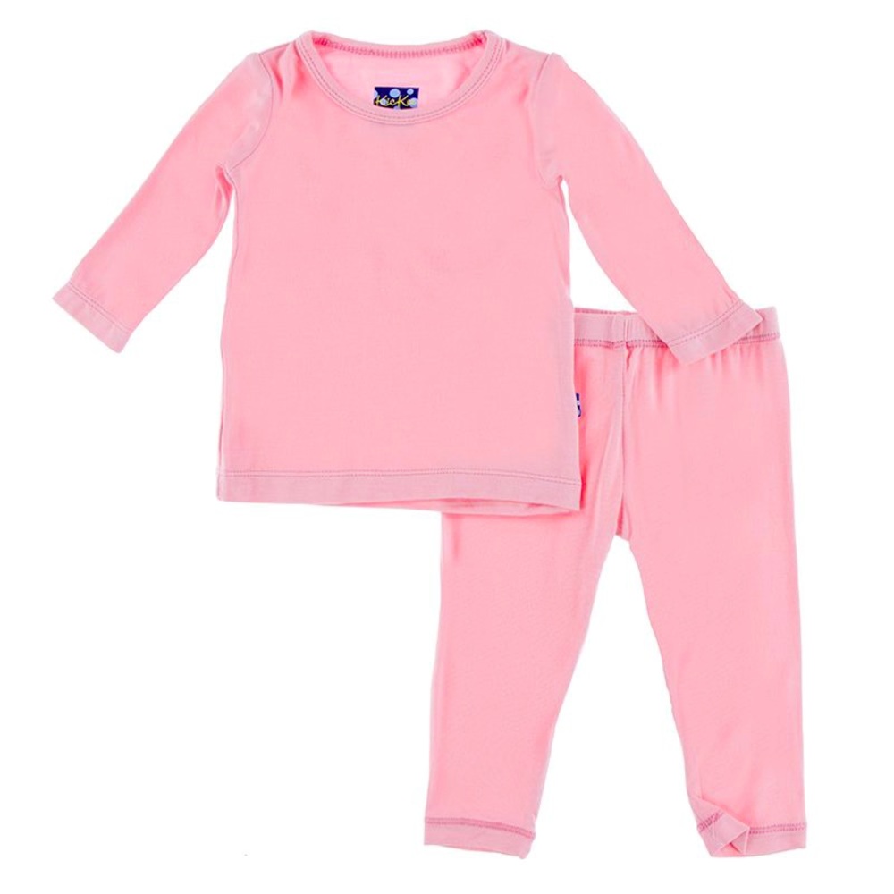 Kickee Pants Child Size 9 Lotus Longsleeve Pajama Set
